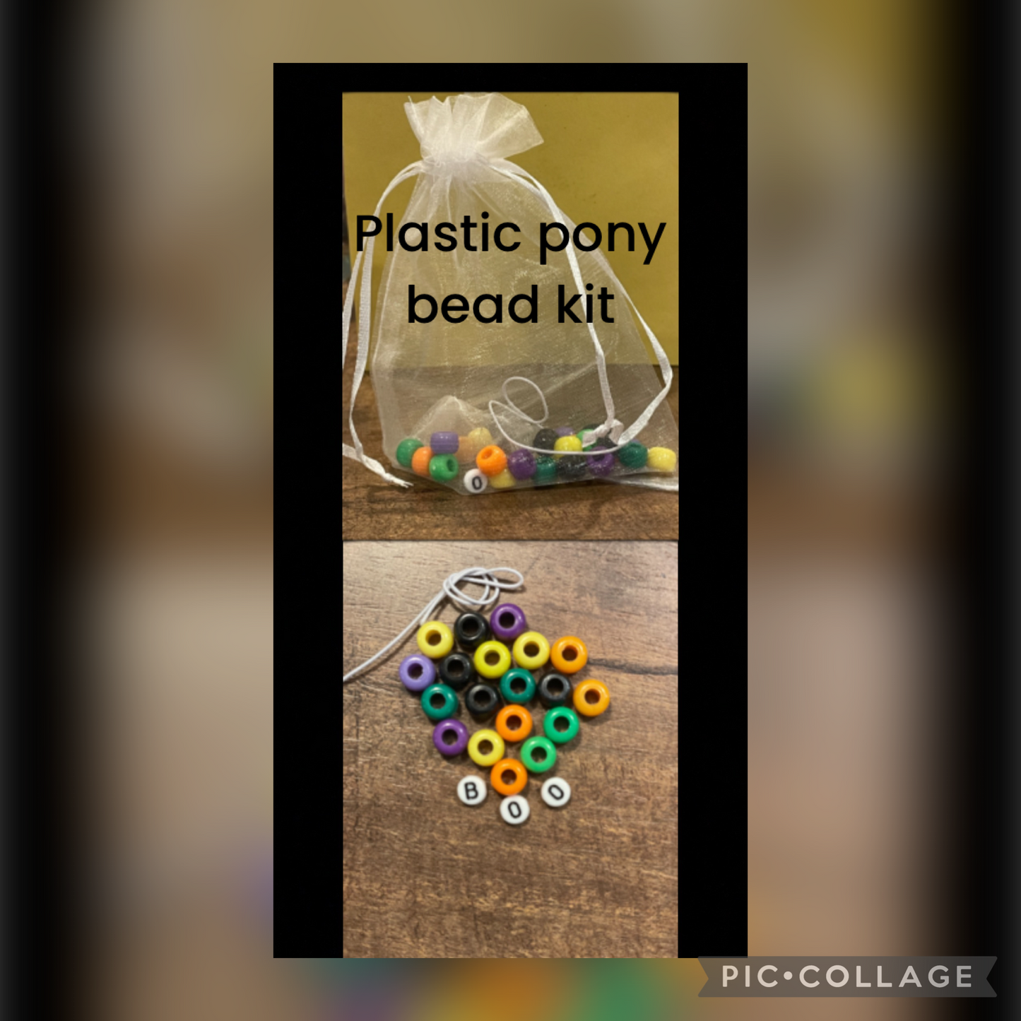 Set of  4 Unassembled Plastic Pony Bead KIT